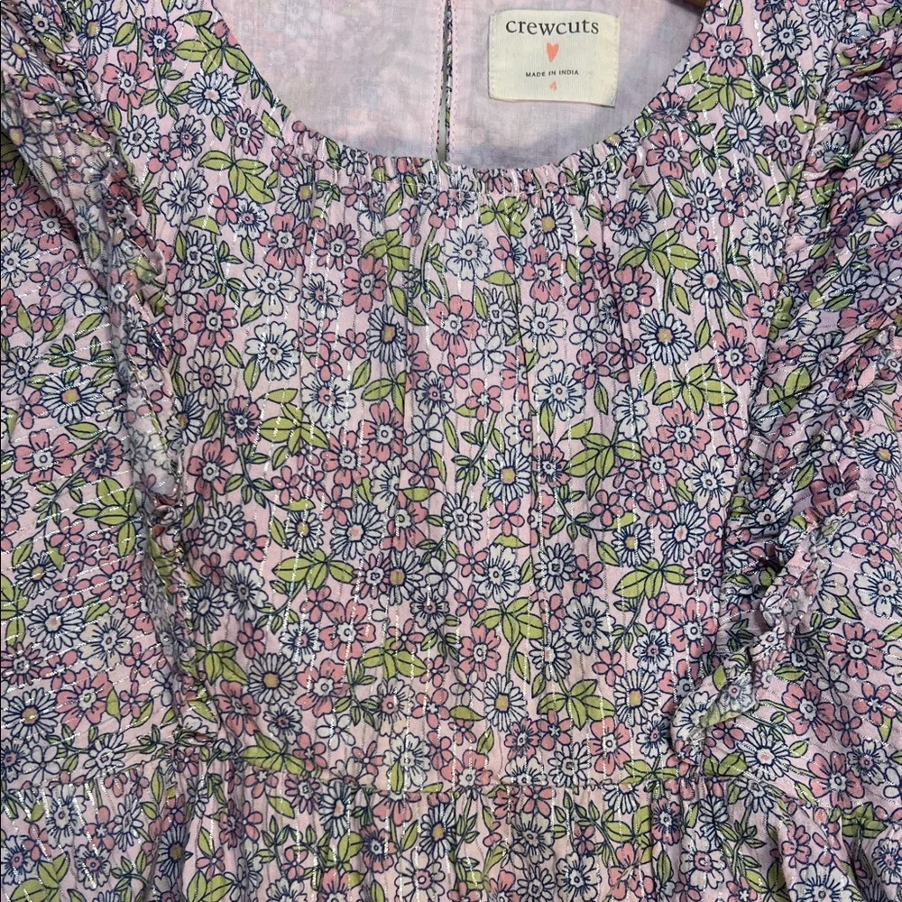 Crewcuts Purple Floral Kids Dress